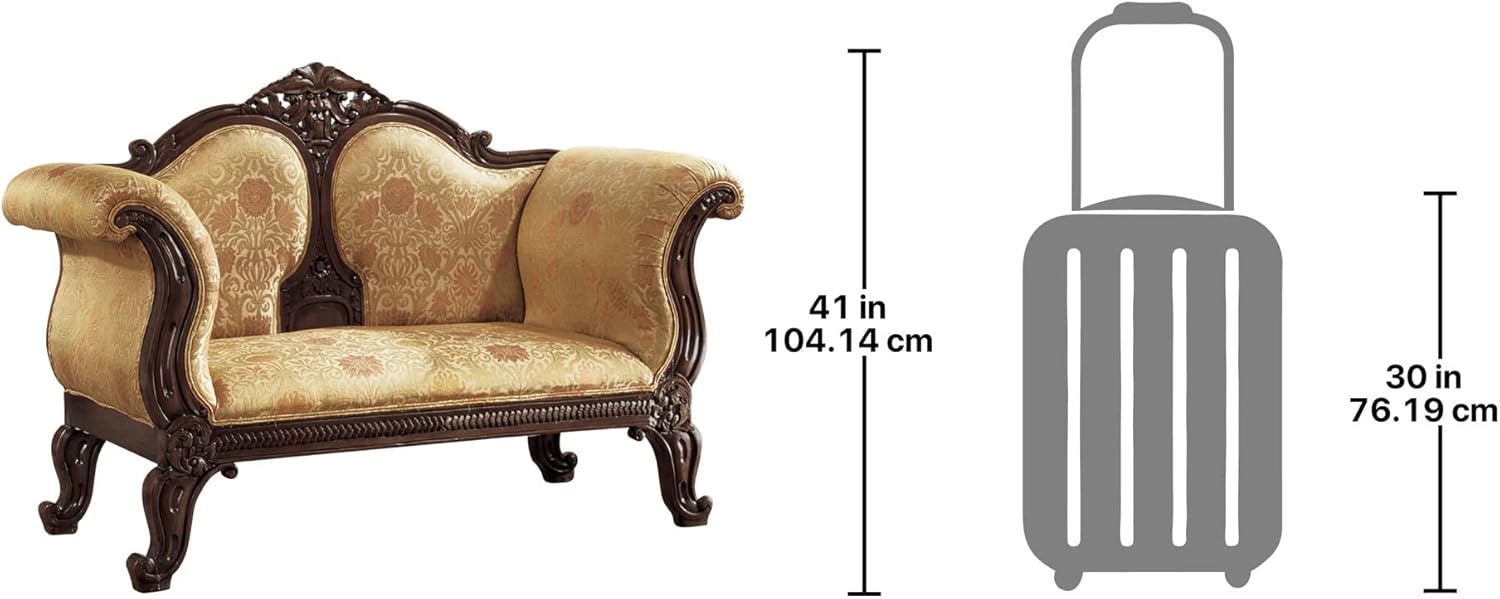 Design Toscano Abbotsford House Victorian Sofa, cherry