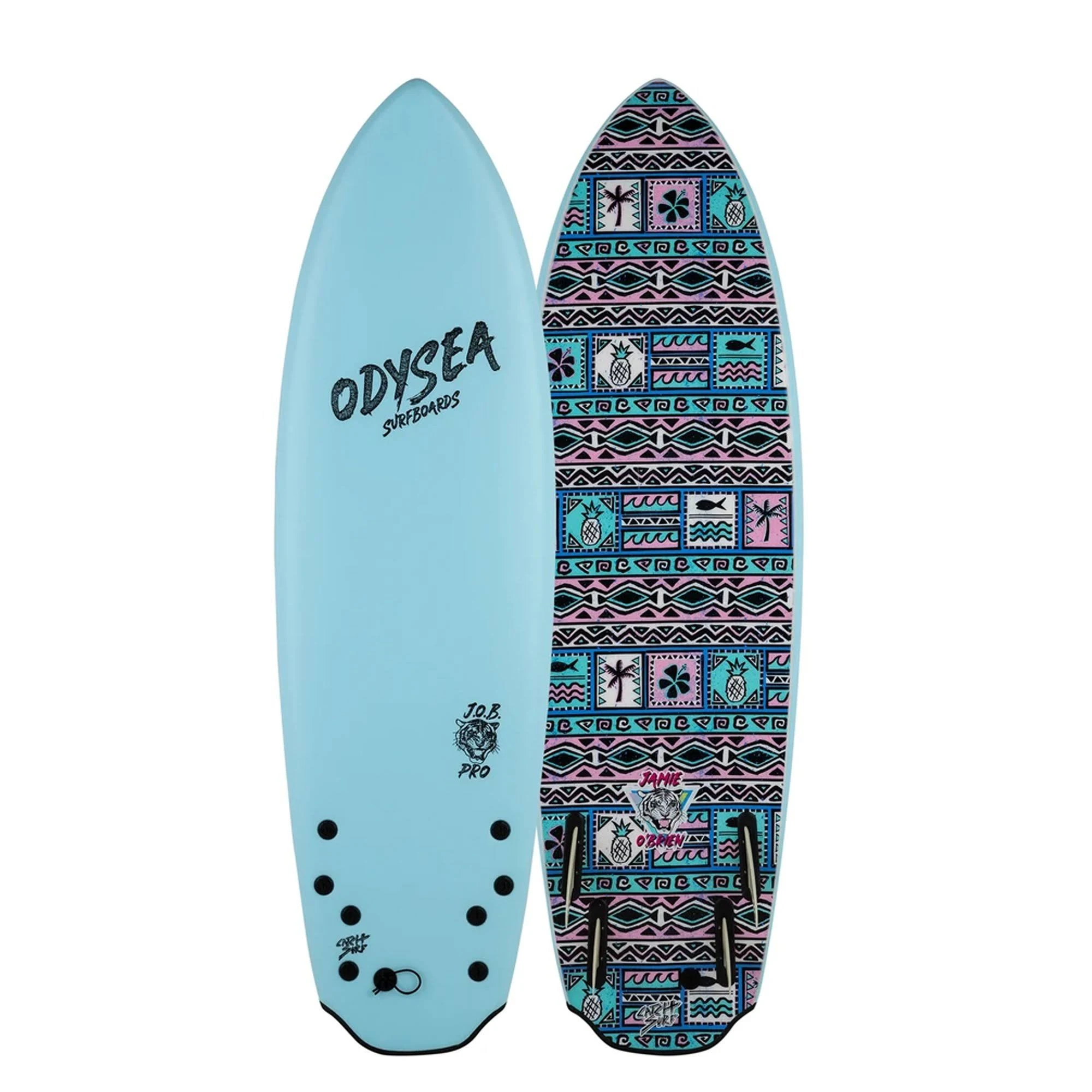 Catch Surf Odysea 5&8 Job Pro Quad Soft Surfboard, 5&8 / Sky Blue
