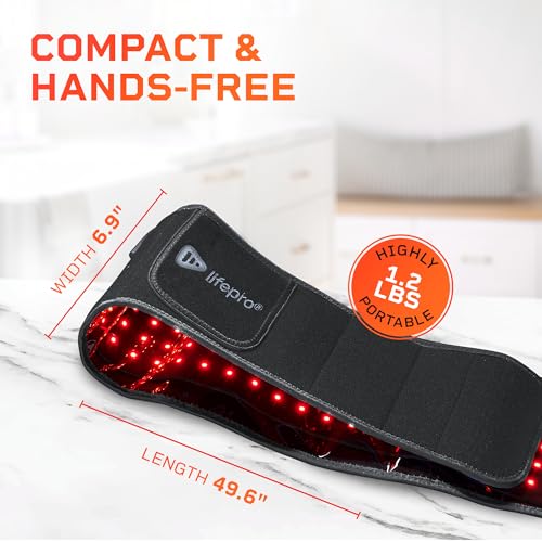 Lifepro Red Light Therapy Belt - Near Infrared Light Therapy & Red Light Therapy for Body, Relaxing Muscle, Inflammation, Improve Circulation - Infrared Therapy or Infrared Light Therapy Device
