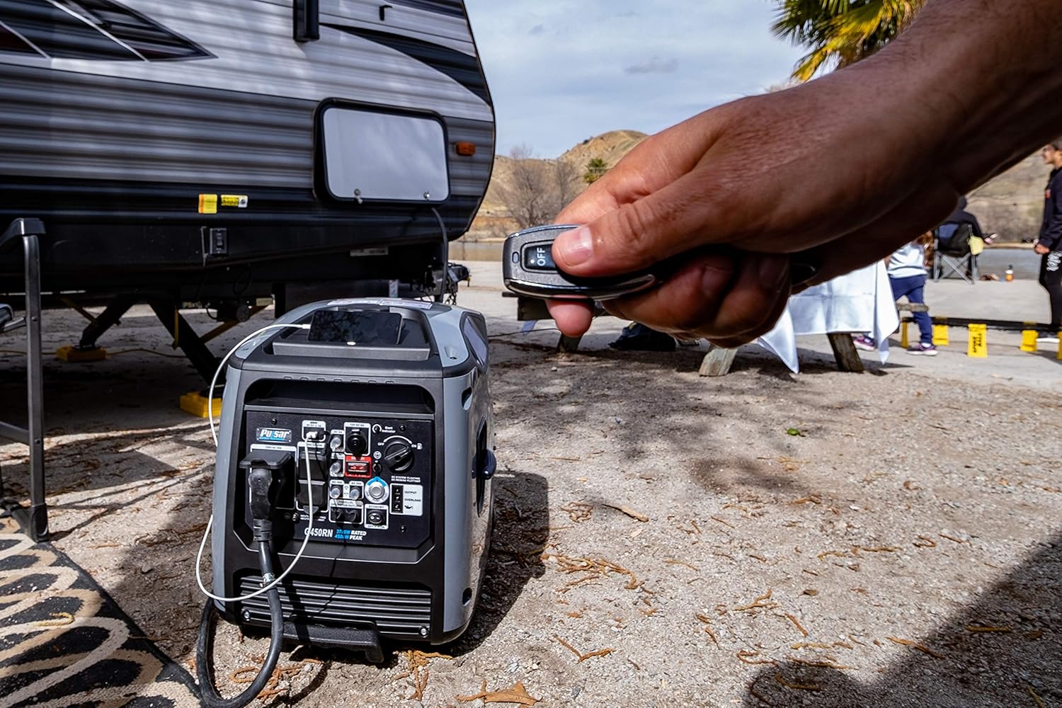 Pulsar G450RN, 4500W Super Quiet Portable Inverter Generator with Remote Start & Parallel Capability, RV Ready, CARB Compliant