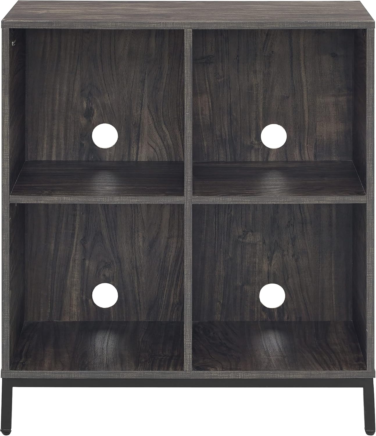 Crosley Furniture Jacobsen Record Storage Cube Bookcase, Brown Ash