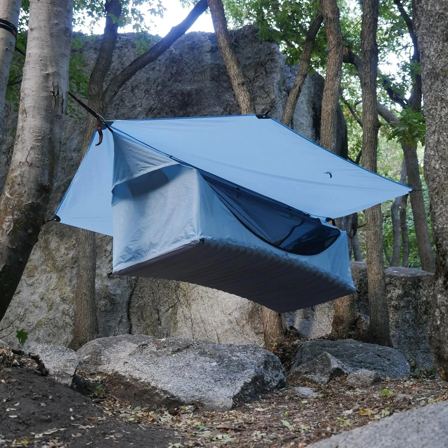Haven Tent XL Lay Flat Hammock Tent - Tent & Camping Hammock with Mosquito Net - Includes Insulated Pad and - 80"x30" (Forest Green)