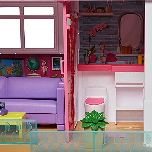 Barbie Dreamhouse Dollhouse with Pool, Slide and Elevator, Plus Lights, Sounds and 70+ Total Accessories, for 3 to 7 Year Olds