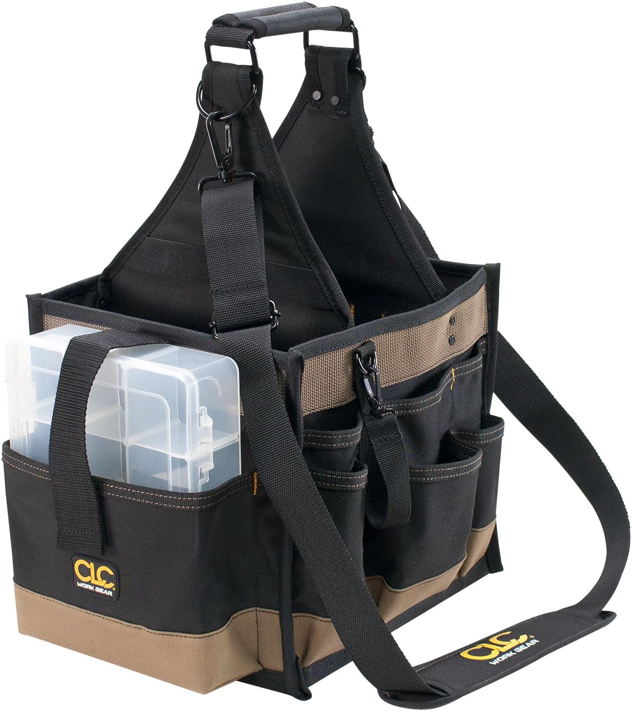 CLC Custom LeatherCraft 1528 Large Electrical and Maintenance Tool Carrier, 22 Pocket , Black , 11 x 10 x 19h Pack of 2