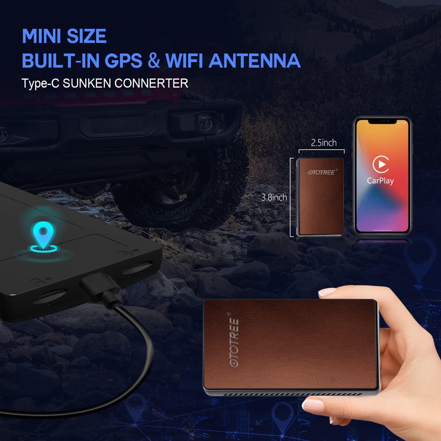 Multimedia Video AI Box for Cars with Wired CarPlay,AI Box Android System Supports WiFi,4G SIM Card,Split Screen,Wireless CarPlay+Wireless Android Auto,Installing Apps from Google Play (S21, Brown)