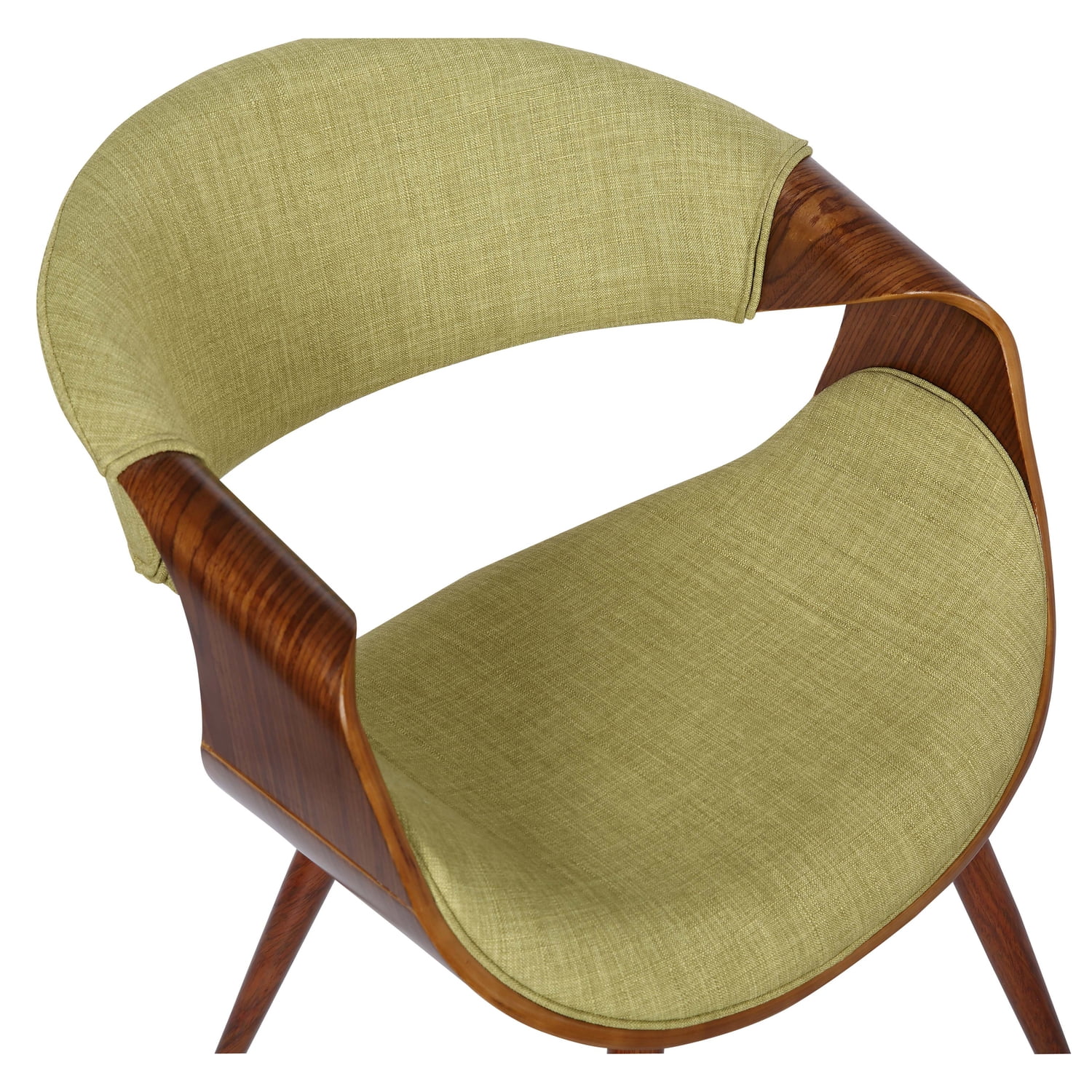Armen Living Butterfly Modern Fabric Dining Chair in Walnut and Charcoal