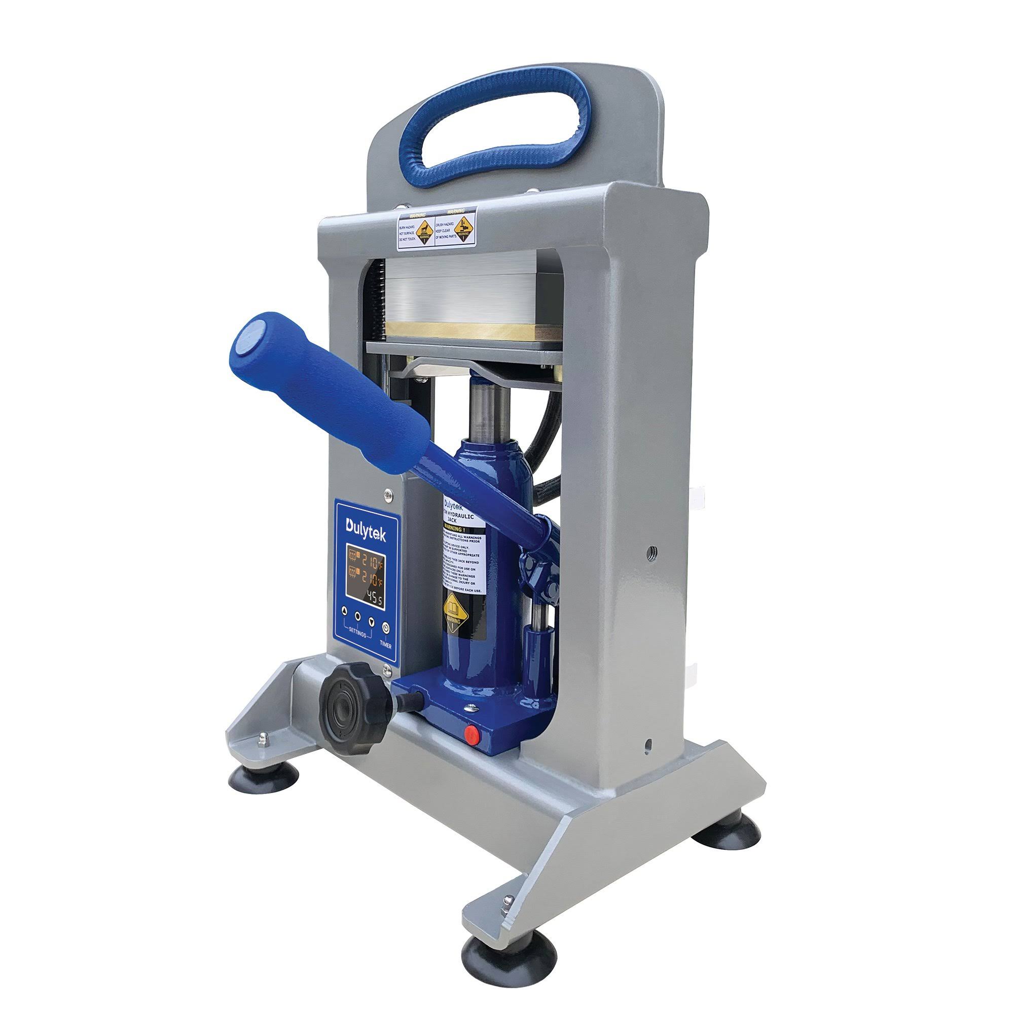 Dulytek DHP7 7-Ton Hydraulic Rosin Heat Press and Accessories Bundle 110V for North America