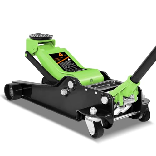 DNA MOTORING Floor Jack 3 Ton (6000 lbs) Capacity, Fast Lift Service Jack Low Profile Steel Heavy Duty Hydraulic Car Jack, Lifting Range 3"-20", Black, TOOLS-00475-BK