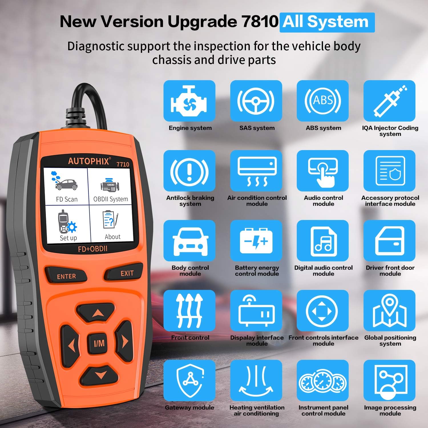 AUTOPHIX 7710 OBD II Scanner for Ford Lincoln Mercury Diagnostic Scan Tool Check Engine with ABS SAS SRS EPB TCM Battery Oil Reset for All Ford car After 1996 [Upgrade Version]