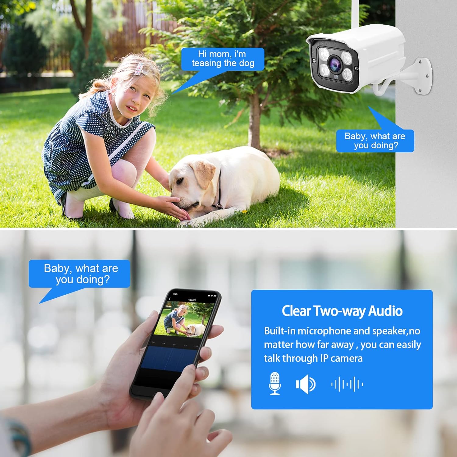 Wireless Security Camera System with Two Way Audio/1TB Hard Drive,Complete Surveillance Systems with Full HD 8CH NVR 4Pcs 1080P,Plug&Play,Night Vision,Motion Alert,WiFi NVR System for Home Outdoor
