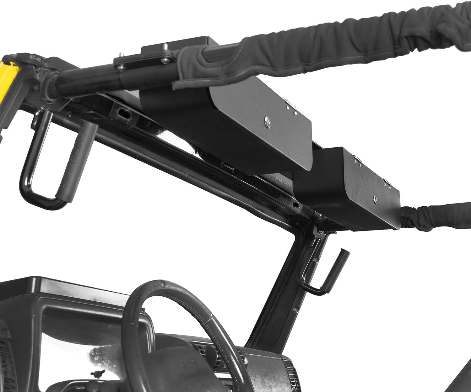 Hooke Road Wrangler Overhead Lock Box Front Seat Interior Console Storage for Jeep Wrangler TJ 97-06