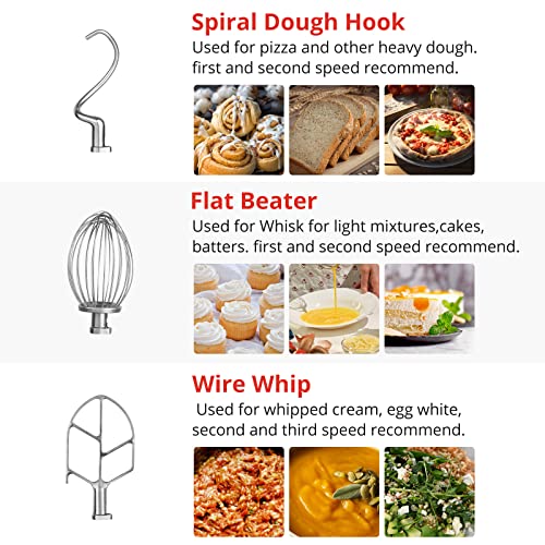 Stand Mixer, 600W Commercial Food Mixer with Stainless Steel 10 Quart Bowl, 3 Speed Electric Stand Mixer, Multifunctional Food Mixing Machine for Baking, Cake, Cookie, Kneading