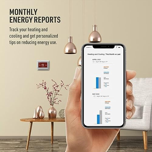 Honeywell Home RTH9585WF Wi-Fi Smart Color Thermostat, 7 Day Programmable, Touch Screen, Energy Star, Alexa Ready, C-Wire Required, Not Compatible with Line Volt Heating Gray