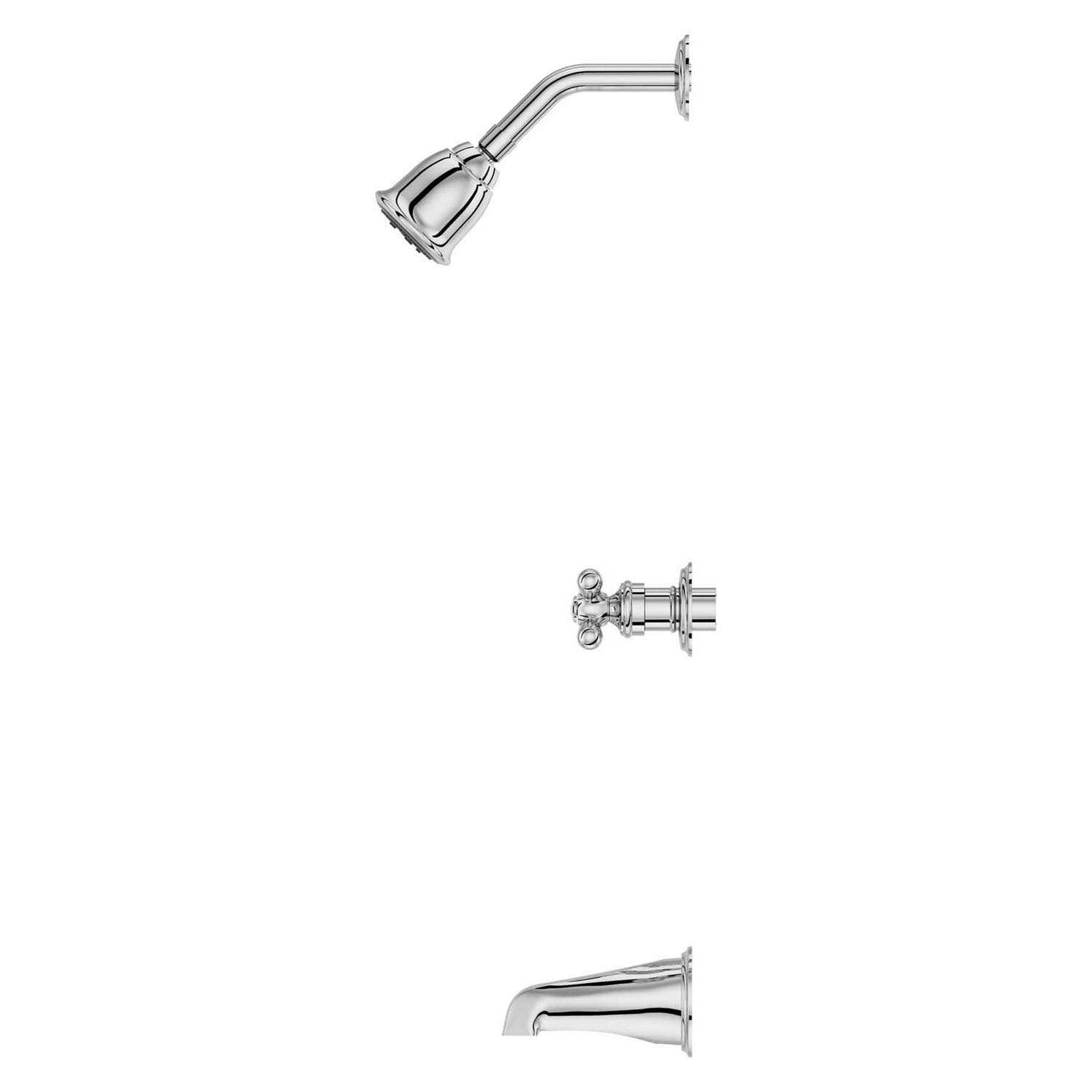 Pfister LG01-8CBC 3-Handle Tub and Shower Faucet with Cross Handles