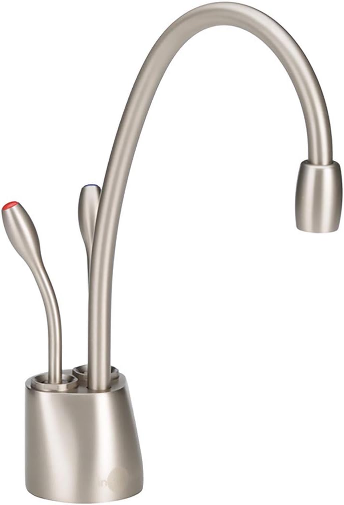 InSinkErator Contemporary Instant Hot and Cold Water Dispenser Faucet, Satin Nickel, F-HC1100SN