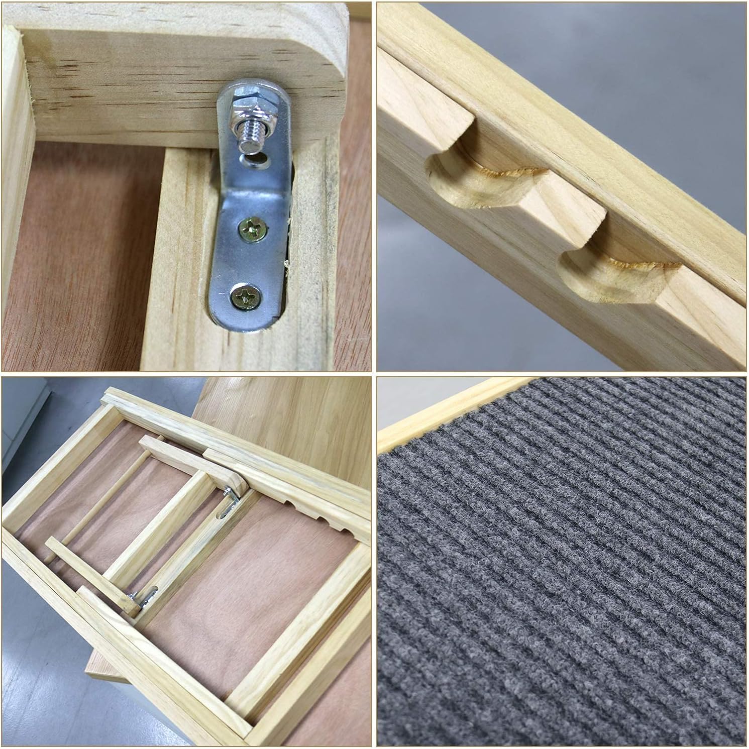 MelkTemn Adjustable 40 Long Pet Ramp for All Dogs and Cats for Couch or Bed with Paw Traction Mat,Adjustable from 12” to 24”,Great for Small & Older Animals