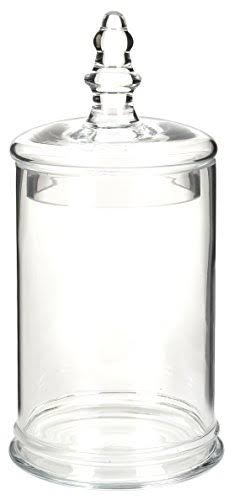 Mantello Decor Glass Apothecary Jars (Clear, Medium Large, Set of 3)
