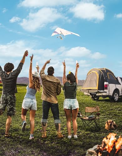 JoyTutus Pickup Truck Tent, Waterproof PU2000mm Double Layer for 2 Person, Portable Truck Bed Tent with Removable Awning, 5.5ft-6ft Camping Preferred - Green