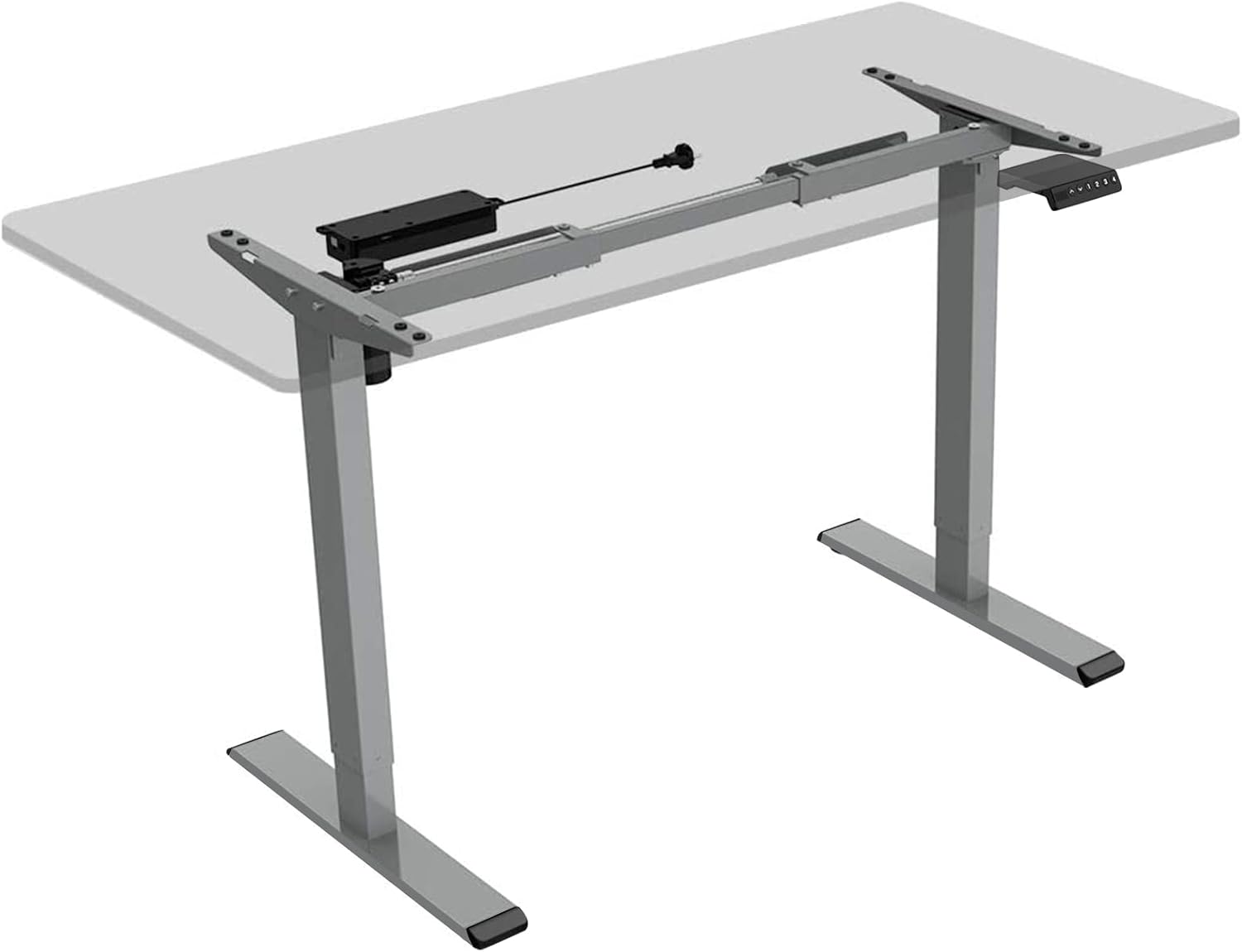 Flexispot DIY Height Adjustable Standing Desk Frame Electric Sit Stand Desk Base, Home Office Stand up Desk Leg (White Frame Only)