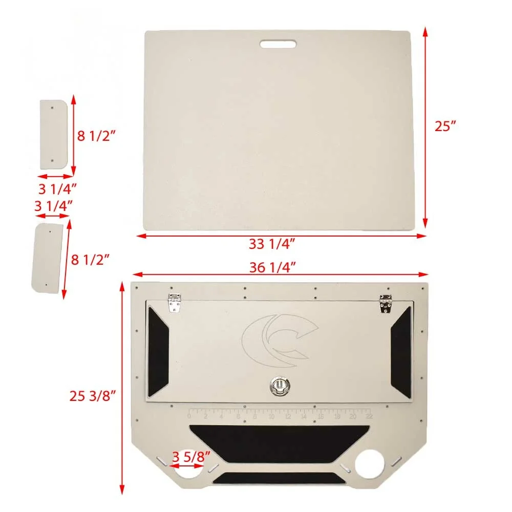 Crestliner Pontoon Boat Fish Station Panels 2311144 | 2019 Dolphin Gray (Kit)