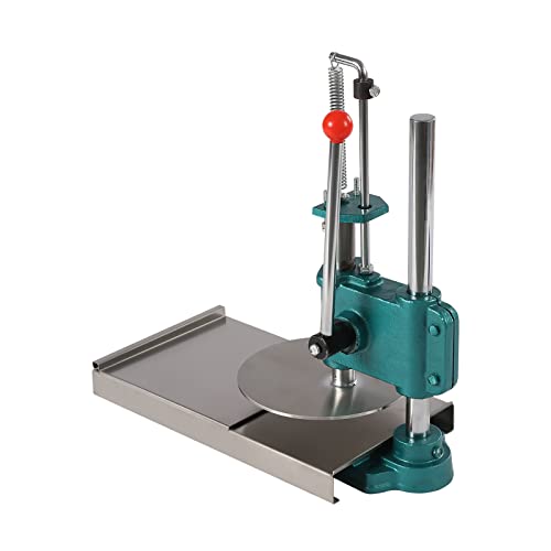 PaNeTnya Manual Pizza Dough Press Machine Stainless Steel Premade Pizza Dough Adjustable Thickness Pizza Dough Press Machine for Home and Commercial Use,Green