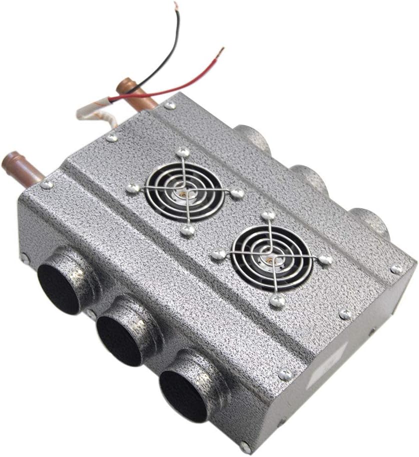 Evargc Universal 12V Vehicles Heater Auxiliary Heater Improvement For Tractor UTV Cab Vans Truck Compact Under Dash Low Profile Dual Sides 6 Vents With Speed Switch Easy Install 60Cfm Pack of 2