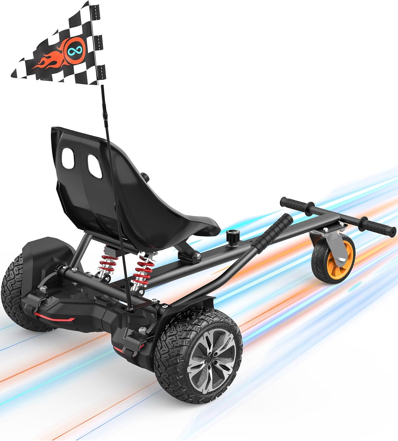 Gyroor Hoverboard Go Kart Attachment for 6.5" 8" 10" Wheels & Gotrax Edge 6.5" LED Hoverboard Self Balancing Scooters