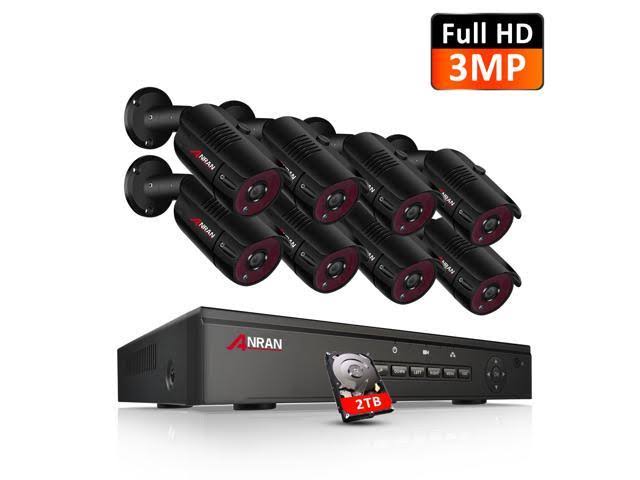 Anran 1080p Home Security Camera System Wireless Outdoor 8Channel NVR 4pcs 1TB HDD K08P5963