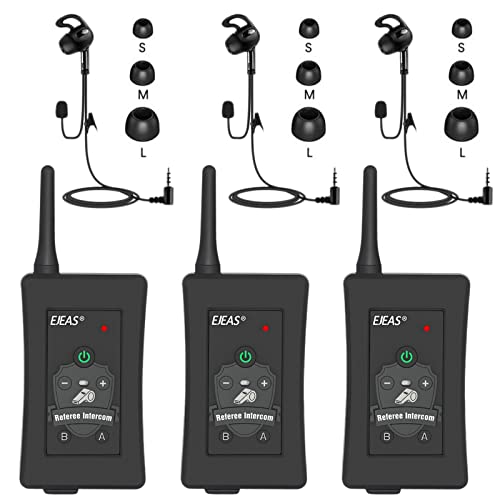 Referee Communication System, Professional FBIM Referee Headsets with Earphone for Soccer Volleyball Ofiicial Football Handball (1 Pack)