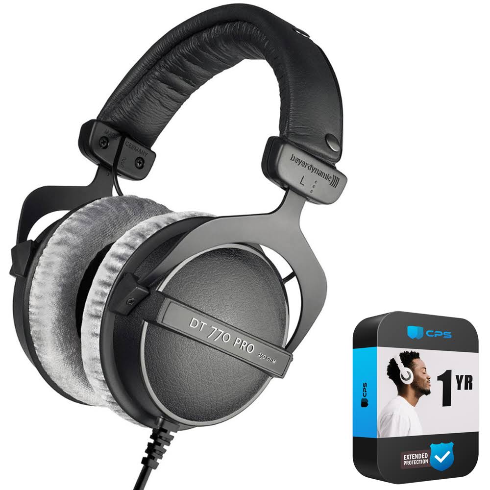 Beyerdynamic DT 770 Pro 250 Ohms Studio Headphones w/ 1 Year Extended Protection Plan