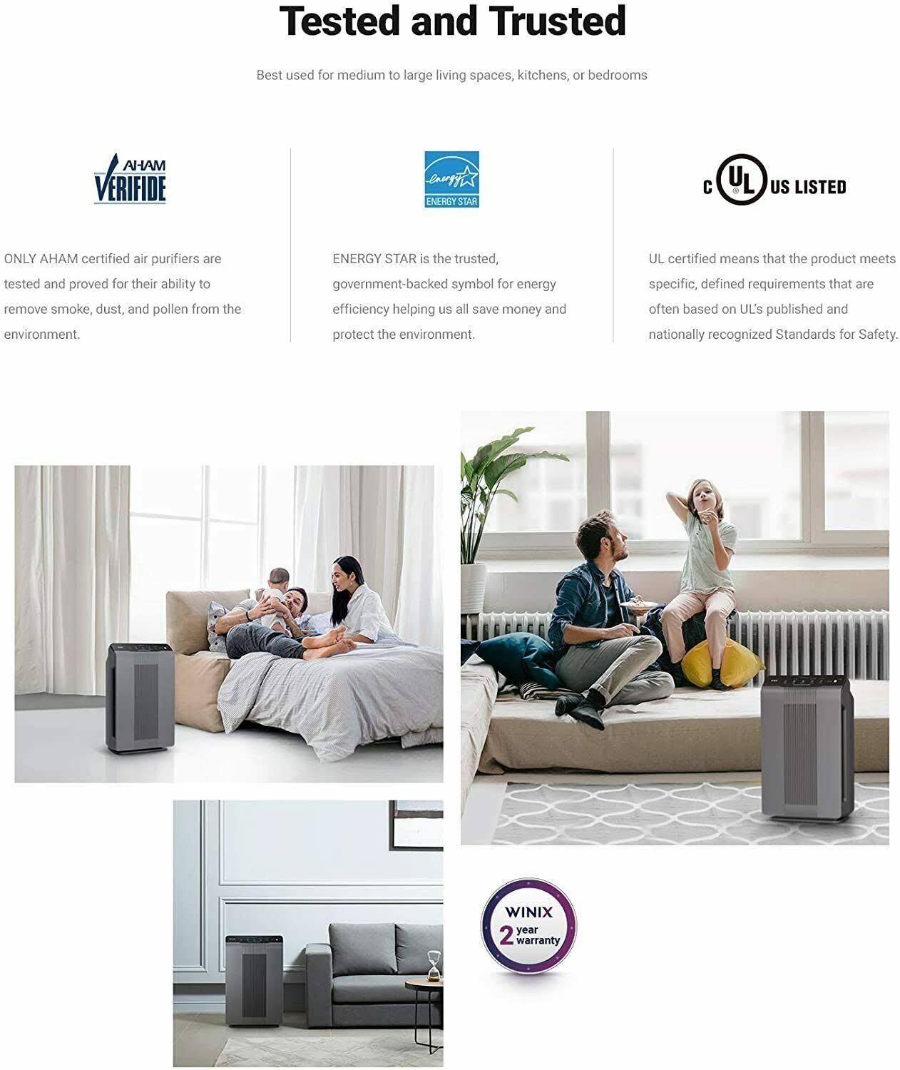 Winix 5300-2 Air Purifier with True HEPA, PlasmaWave and Odor Reducing Carbon