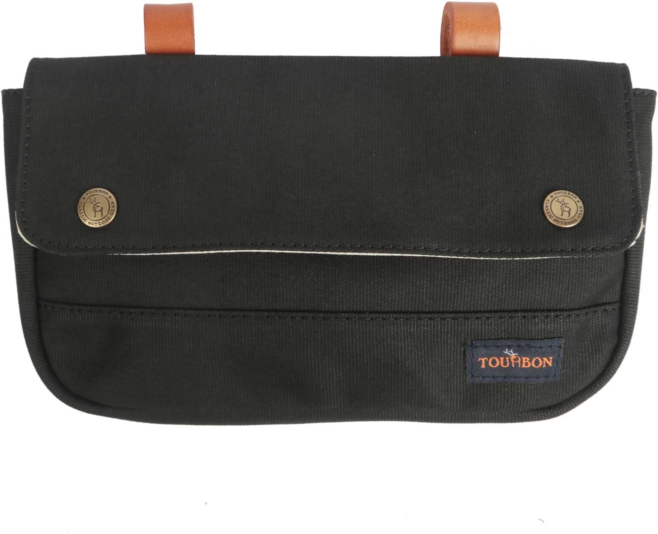 TOURBON Vintage Canvas Bike Panniers Bicycle Handlebar Bag