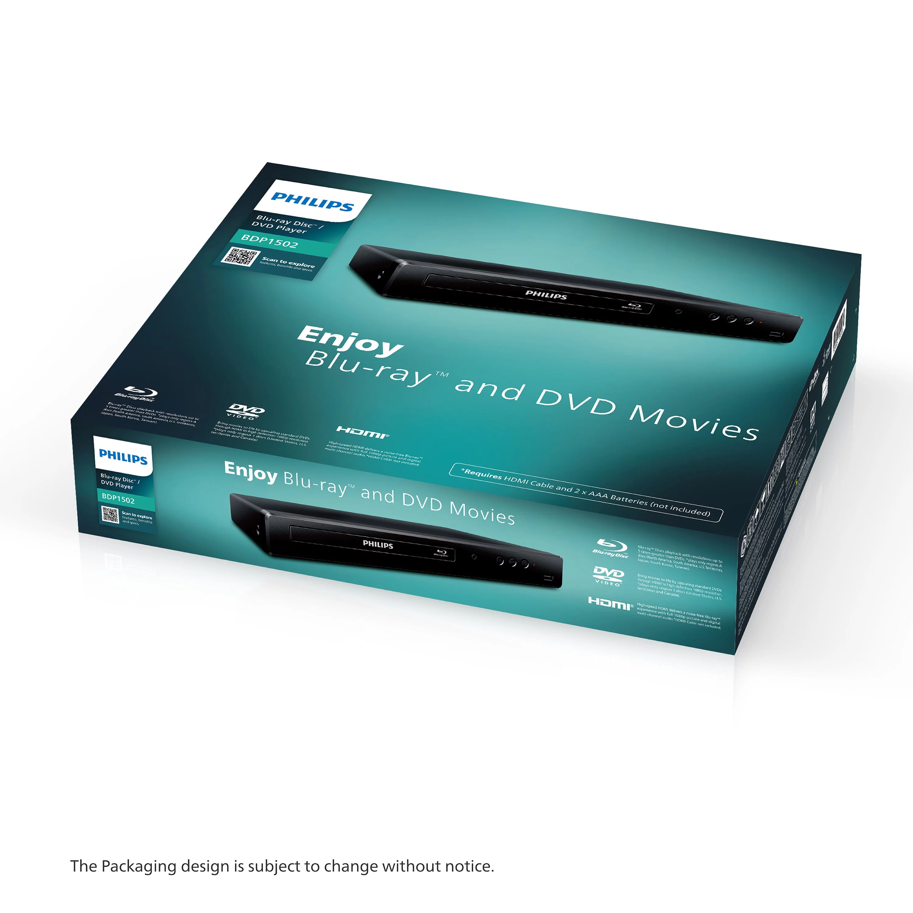 Philips Blu-Ray and DVD Player - BDP1502/F7