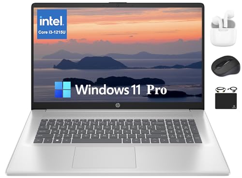 HP 2024 Newest 17 Pavilion Laptop, 17.3'' FHD IPS Anti-Glare Display, 6-Core Intel i3-1215U, 16GB RAM, 1TB SSD, Wi-Fi, Privacy Camera, Fast Charge, Long Battery, Windows 11 Pro +HubxcelAccessory