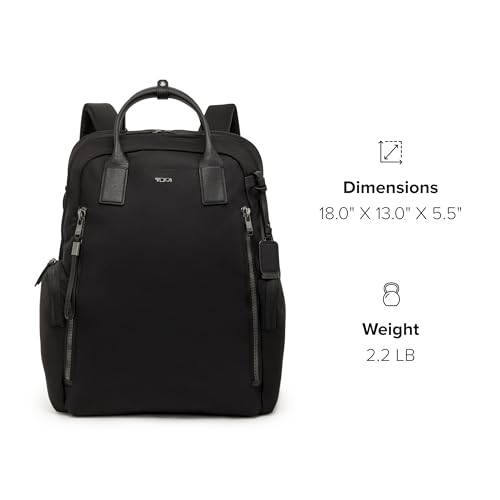 TUMI - Voyageur Atlanta Backpack - Travel Backpack for Women - For Business, Commute - Holds Up to 17" Laptop - Black & Gold Hardware