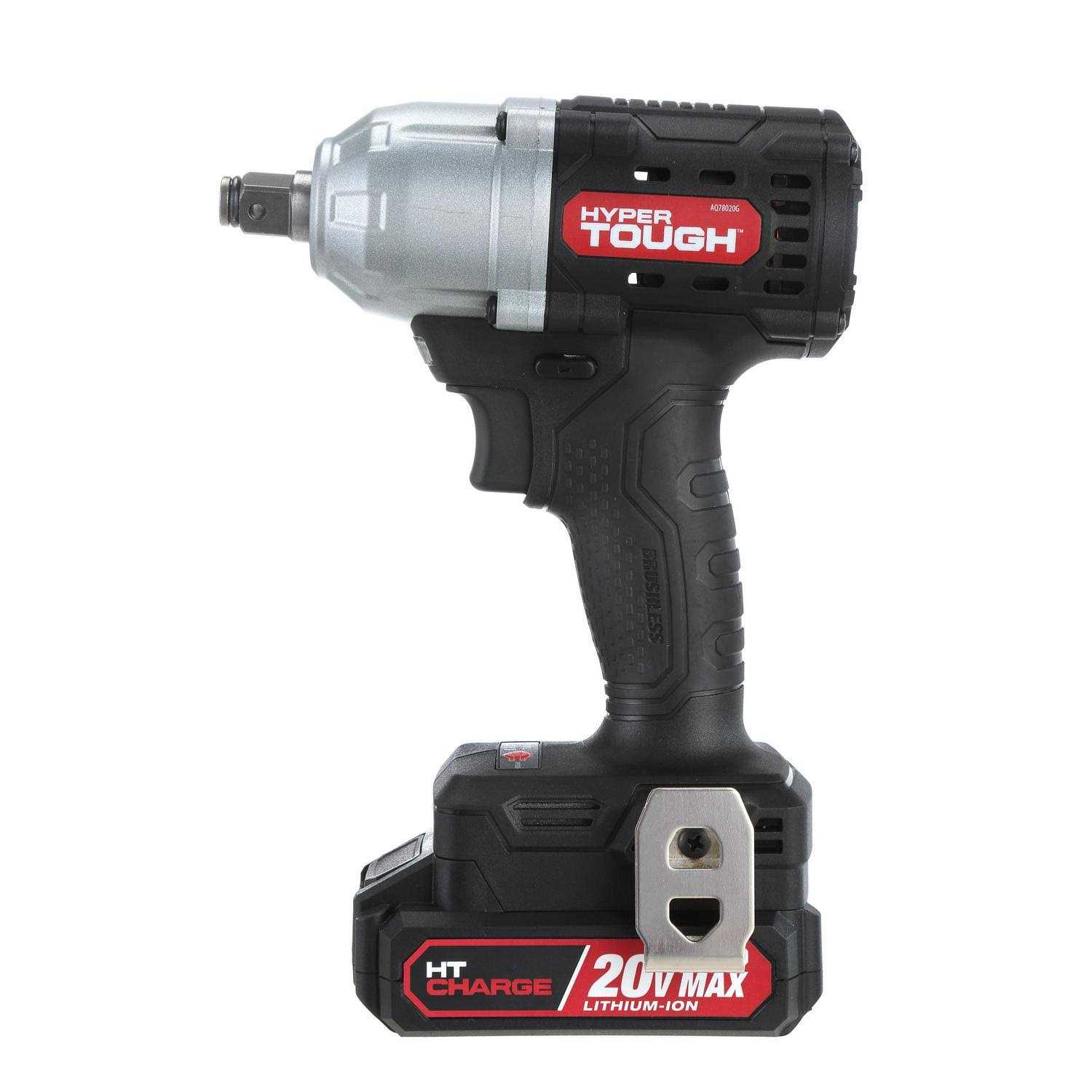 Hyper Tough Brushless 20V Max Lithium-Ion Cordless Impact Wrench 1/2 inch Anvil