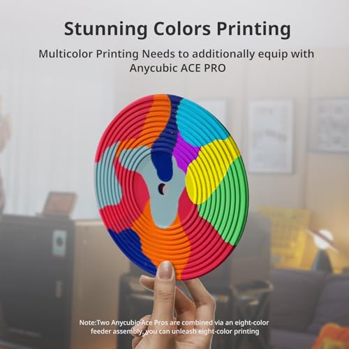 Anycubic Kobra S1 Combo 3D Printer, Multi-Color 3D Printer High Speed Max 600mm/s High Precision, Core XY Stable Structure Ultra-Quiet Printing Anycubic App One-Click Printing 250 * 250 * 250mm