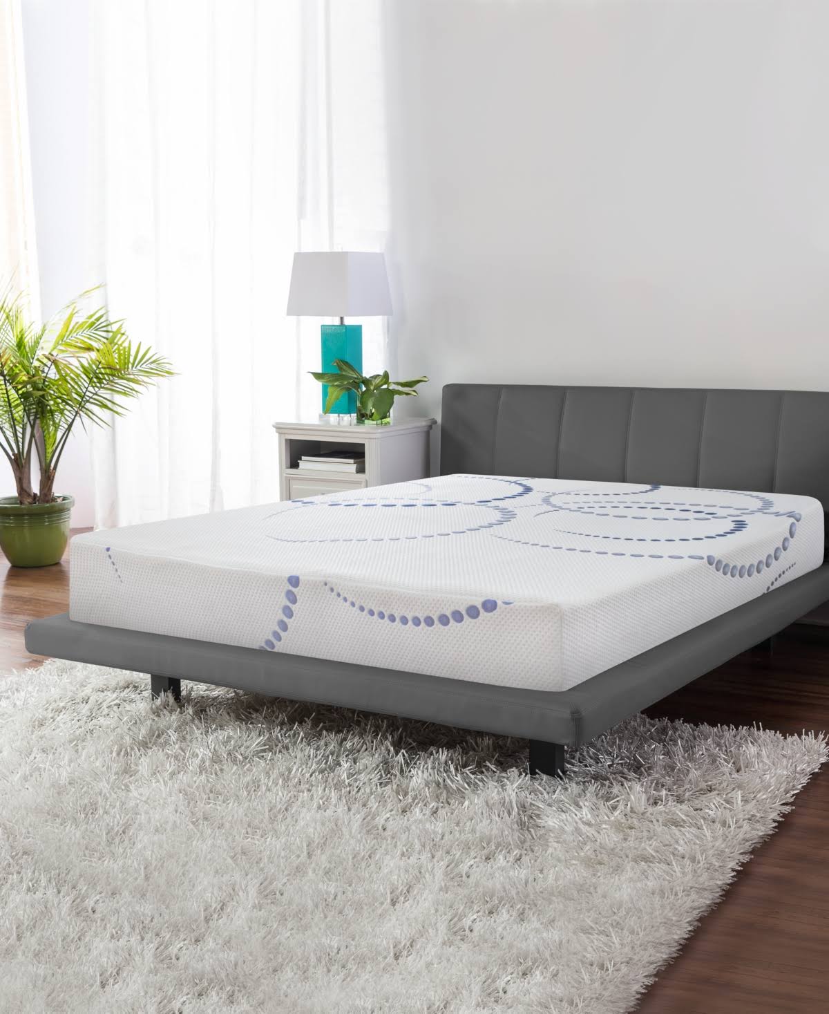 SensorGel 8" Firm Cool Gel Memory Foam Mattress, Quick Ship, Mattress in A Box- Twin - White
