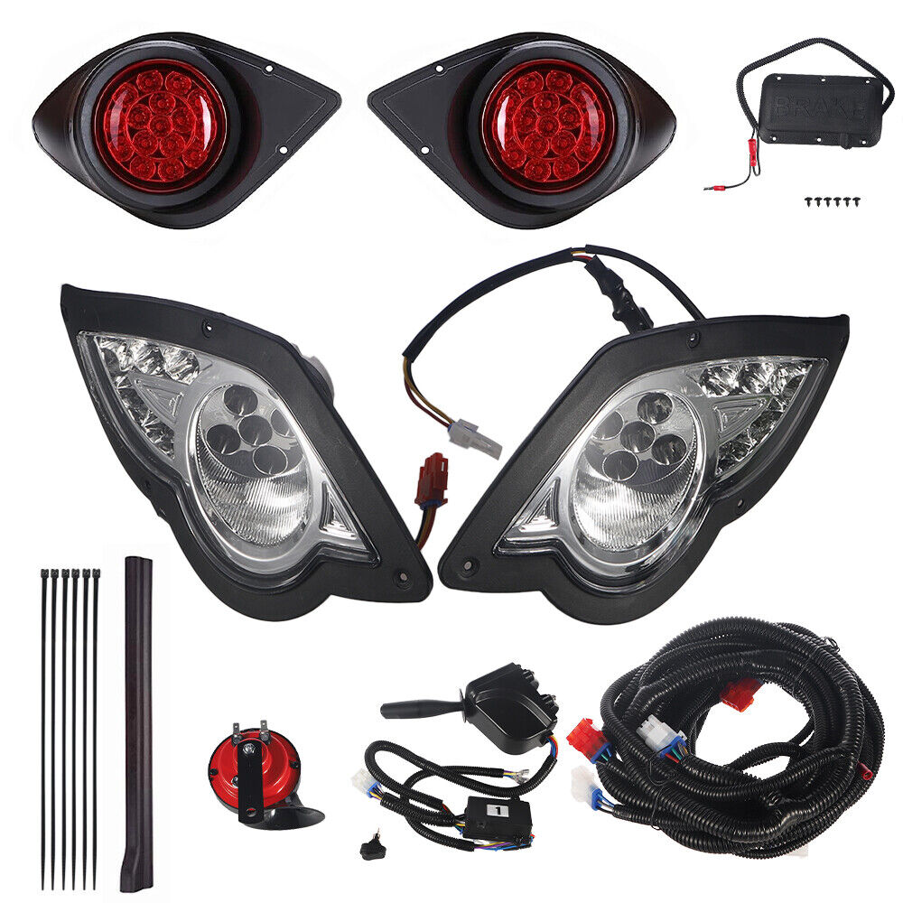 KingFurt Enhance Visibility with Adjustable LED Headlights/Tail Lights for Yamaha G29 Golf Cart - Easy Installation
