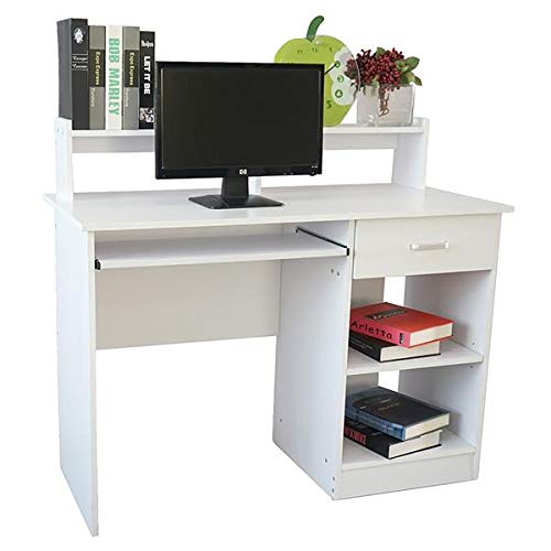 Home Office Computer Desk, Study Computer Desk Home Office Writing Small Desk, Modern Simple Style PC Table, Black Wood Frame (Black5)
