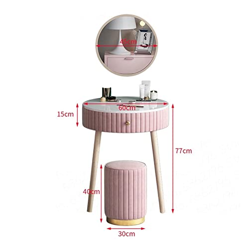 Dressing Table Single Luxury Makeup Table with Mirrorc Dressing Table for Bedroom Furniture Modern Mini Dresser Makeup Vanity Desk(D)