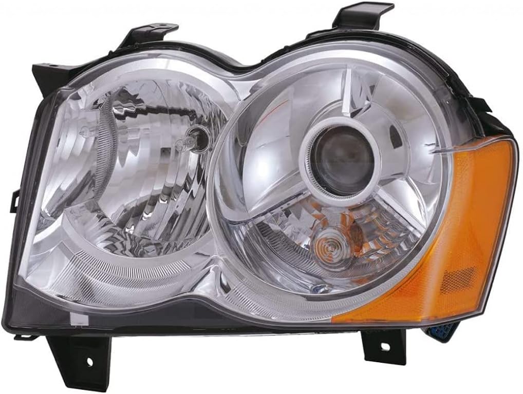 For 2008-2010 Jeep Grand Cherokee Pair Headlights HID Type Driver and Passenger Side W/HID CH2518129 CH2519129