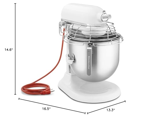 KitchenAid KSM8990CU 8-Quart Commercial Countertop Mixer, 10-Speed, Gear-Driven, Contour Silver