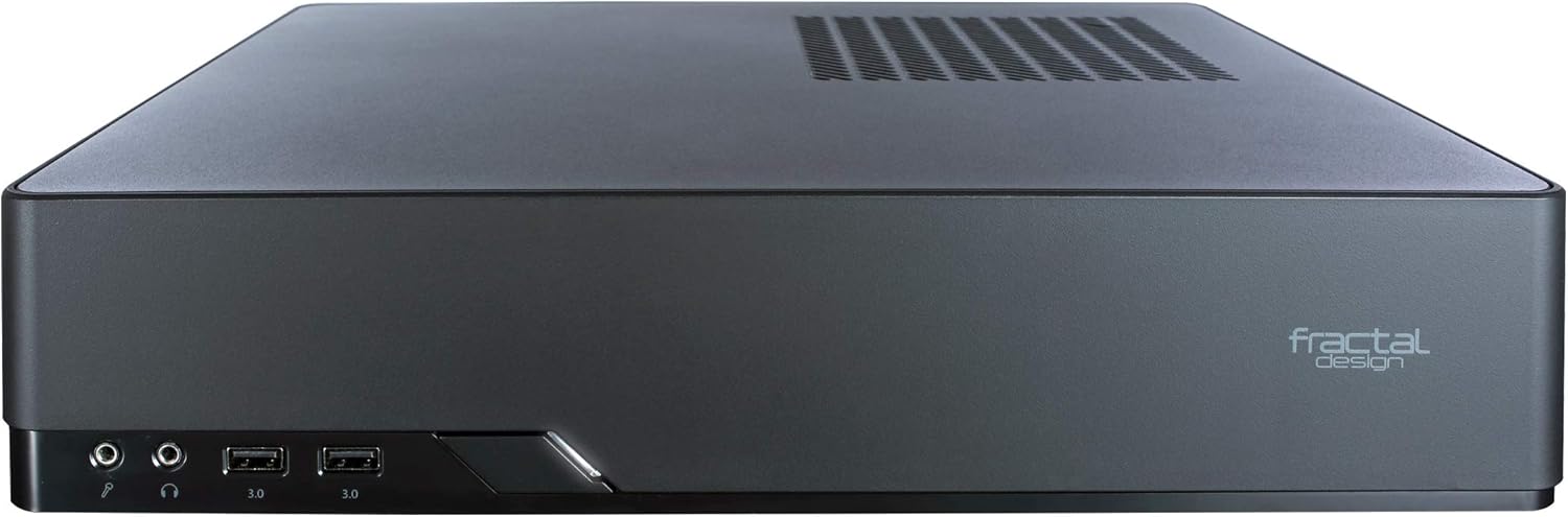 Fractal Design Node 202 Black Mini-ITX Slim Profile Compact Small Form Factor Computer Case with PCIE 3.0 Riser Card