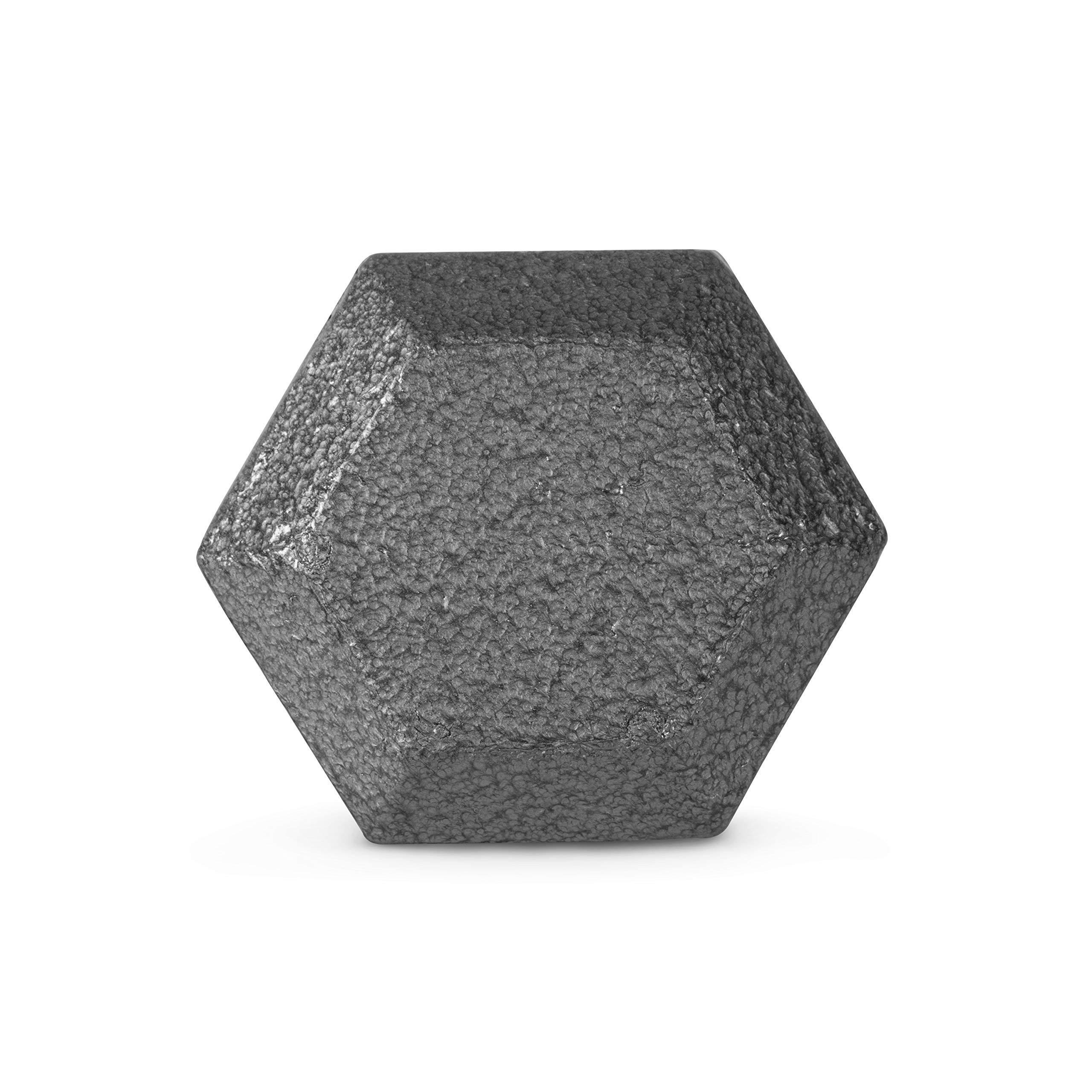 Cap Barbell Grey Solid Hex Dumbbell; 65 lbs