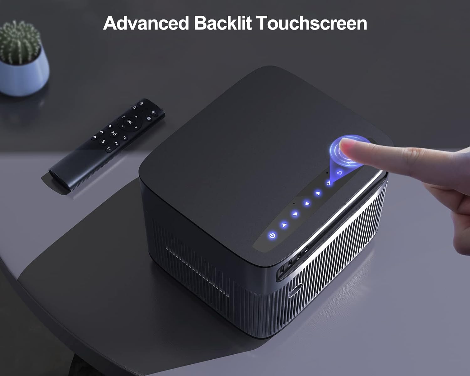 [Auto Focus/Keystone] 4K Projector with WiFi 6 and Bluetooth 5.2, FHD Native 1080P WiMiUS P64 Outdoor Movie Proyector, 50% Zoom, Home Projector Compatible with iOS/Android/HDMI/TV Stick