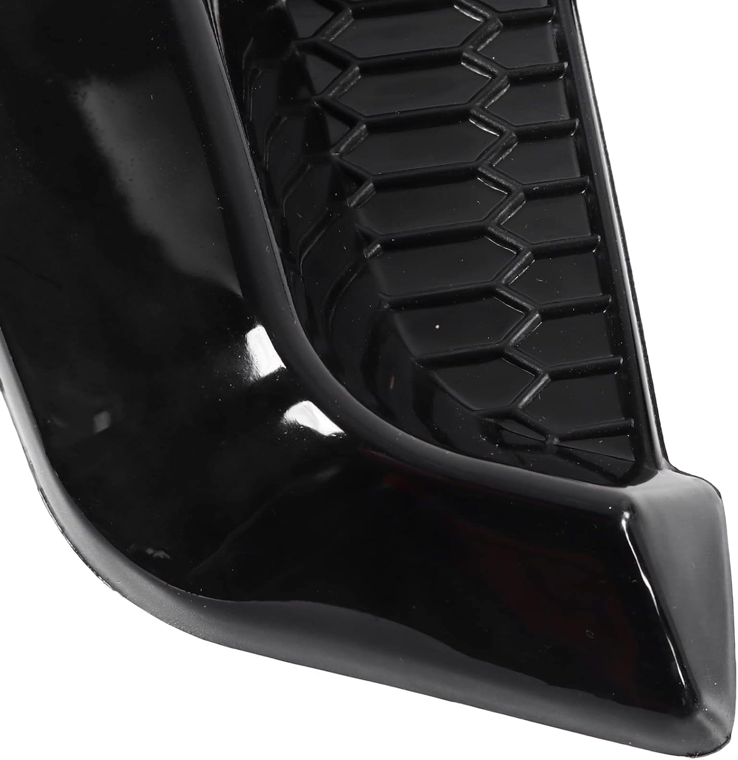 Fydun Hoods Vents Bonnet Cover， Car Hood Vent Scoop Kit 2pcs Gloss Black Side Vent Trim Decoration Sticker Rubber Shark Gills Universal for Cars Pack of 2