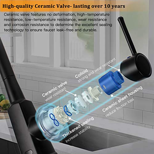 Touchless Kitchen Faucet,Soosi Motion Sensor Single Handle Automatic Kitchen Faucets One/3 Hole 3-Function Kitchen Faucets with Pull Down Sprayer Spot Free Polished Chrome Solid Brass Stainless Steel