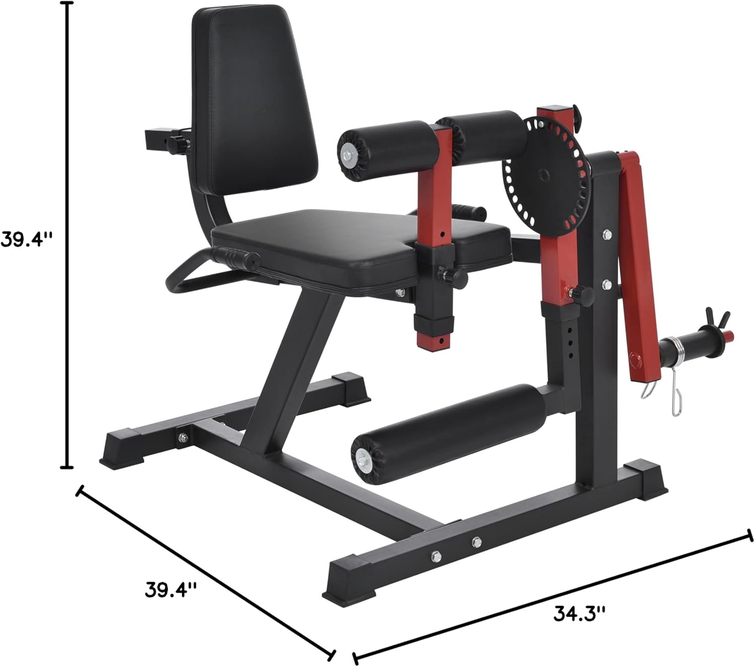 Leg Extension and Curl Machine - Leg Exercise Machine with Adjustable Seat Backrest and Rotary Leg Extenstion, Adjustable Leg Curl for Home Gym Hamstring Workout and Quadriceps Exercises