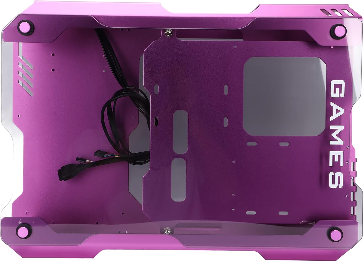 Dilwe Premium Mid-Tower ATX Case PC Gaming Case, Tempered Glass Panels Gaming PC Case Computer Chassis, ATX Matx Open Style Water Cooled Mini Gaming Chassis
